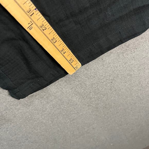 Susan Graver Soleil Regular Gauze Wide Leg Crop Beach Pant Black Medium - Picture 5 of 9